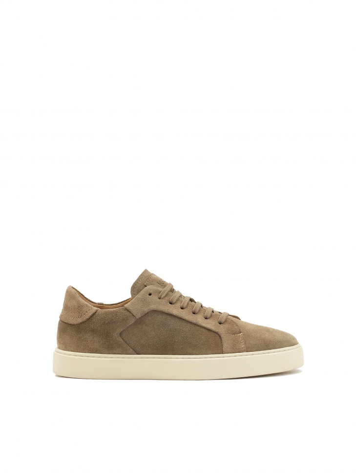 Suede sneakers in taupe color  DESSOUBRE 