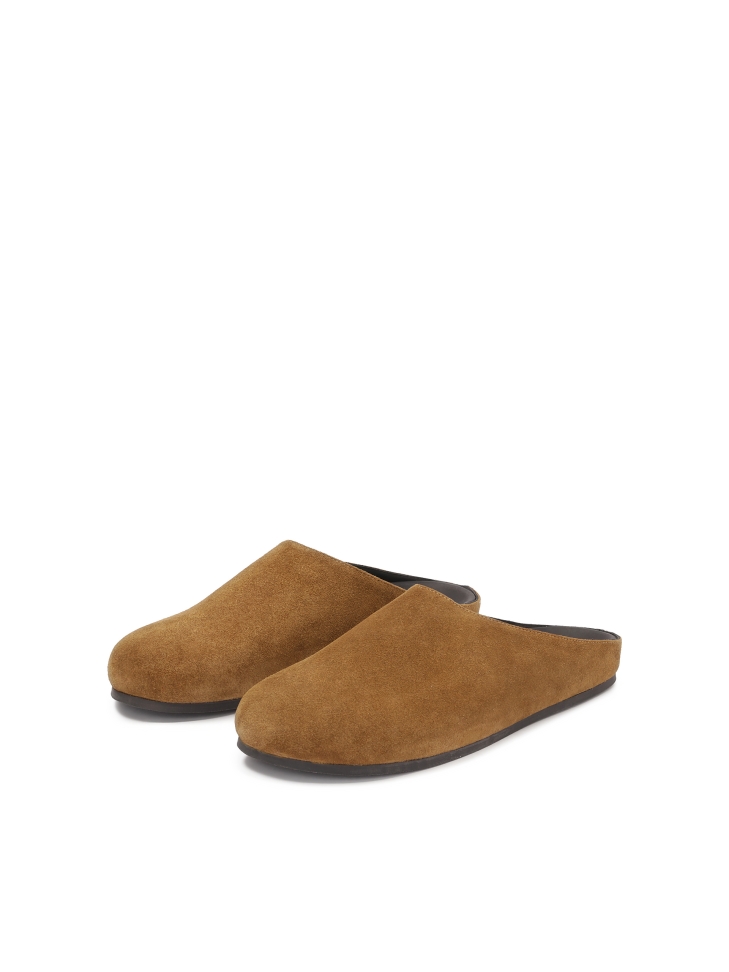 Suede slides with built-in front KS THEO