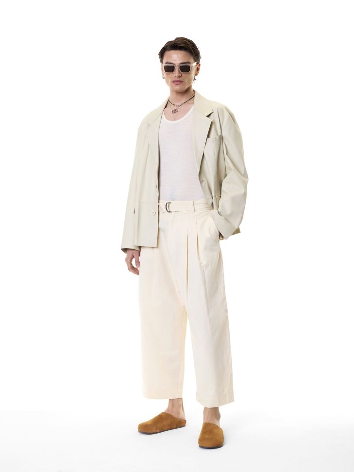 Suede slides with built-in front KS THEO