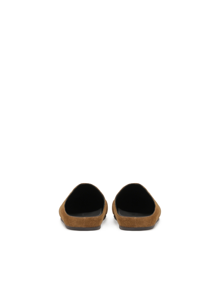 Suede slides with built-in front KS THEO