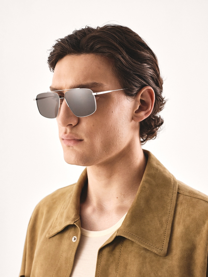 Glasses with silver frame and lenses ELIASS