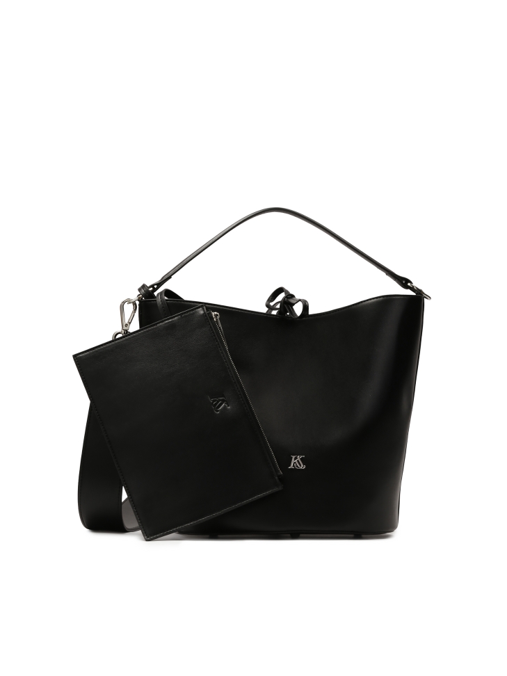 Black handbag with hand grip KS GLORIA 