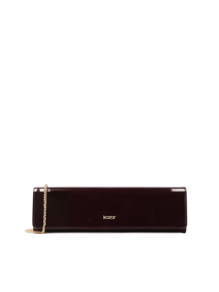 Elongated patent evening handbag VIVIENNE