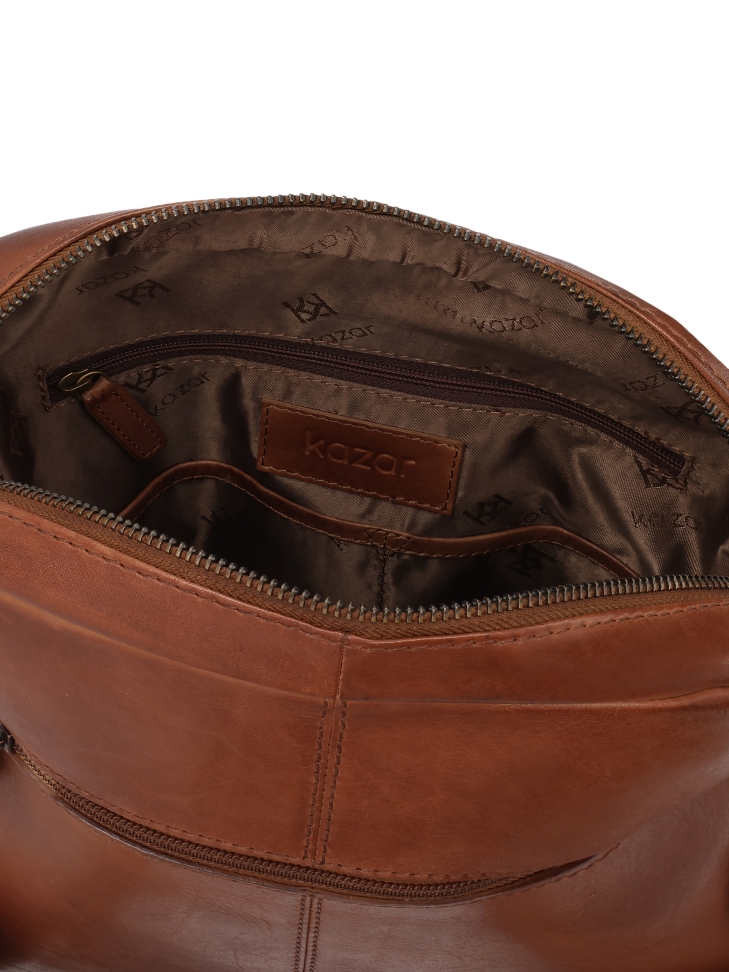 Brown shoulder mailbag FABIANN