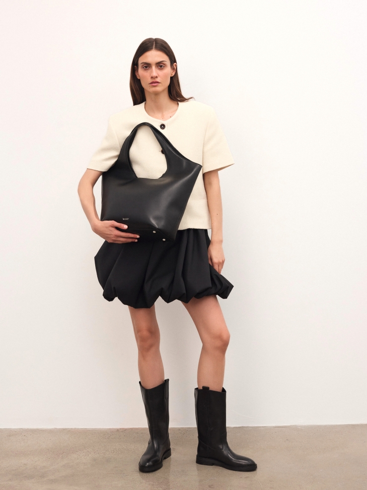 Large leather shoulder bag FOLA