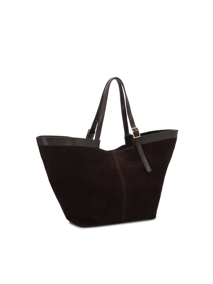 Brown large suede handbag NAN