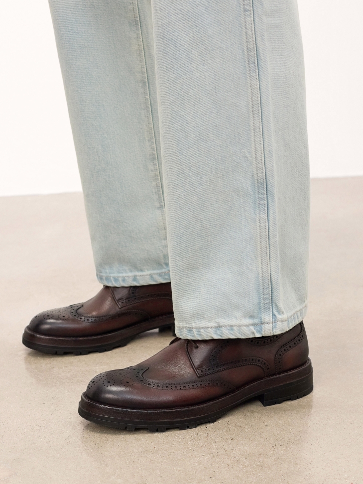 Leather casual shoes with ornamentation PAVELLI