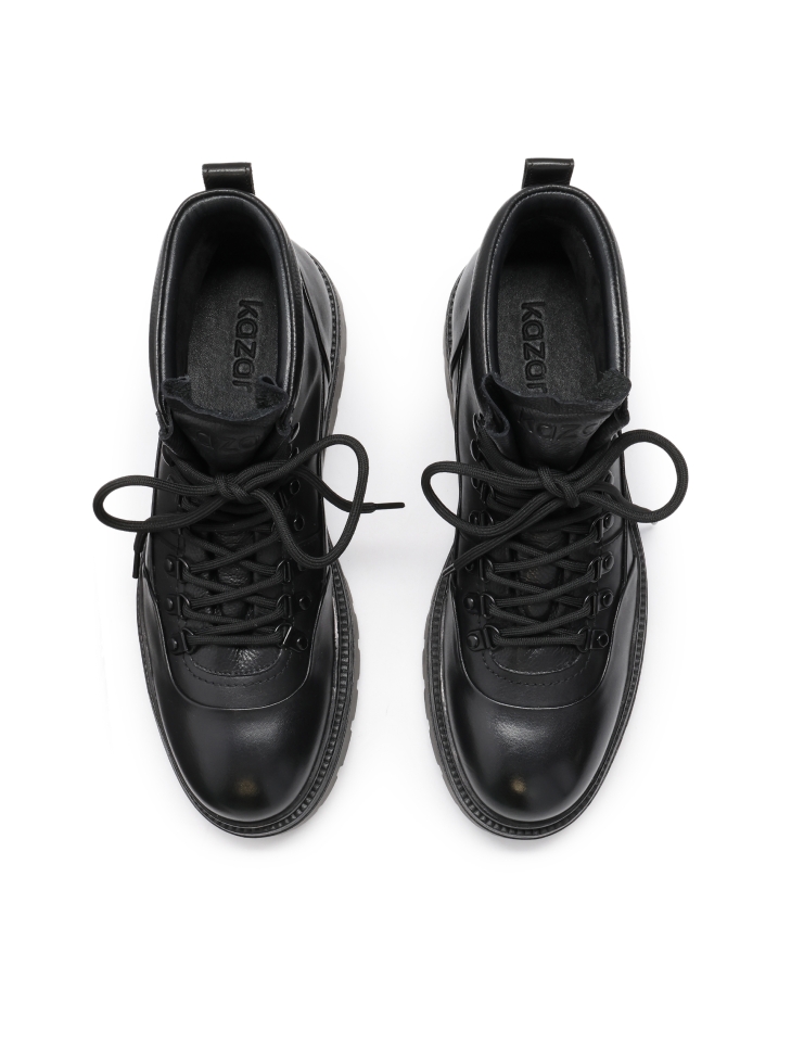 Black men's natural leather boots MARIANNO