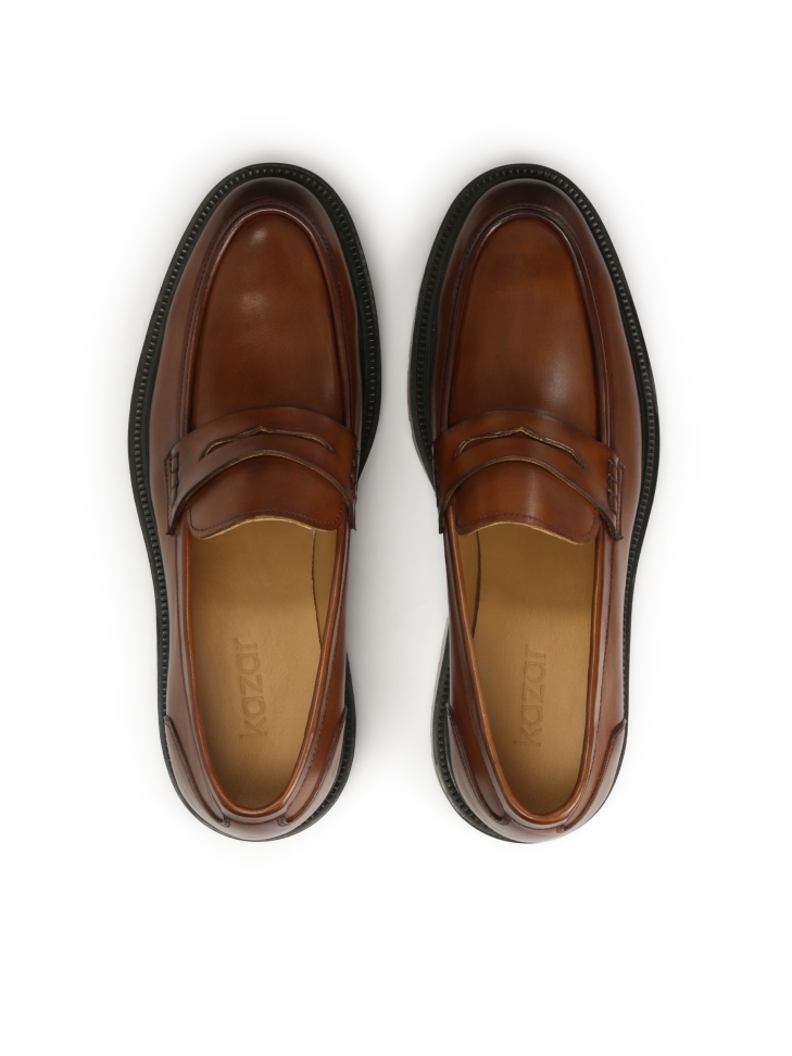 Brown loafers on a thicker sole CAMILIO