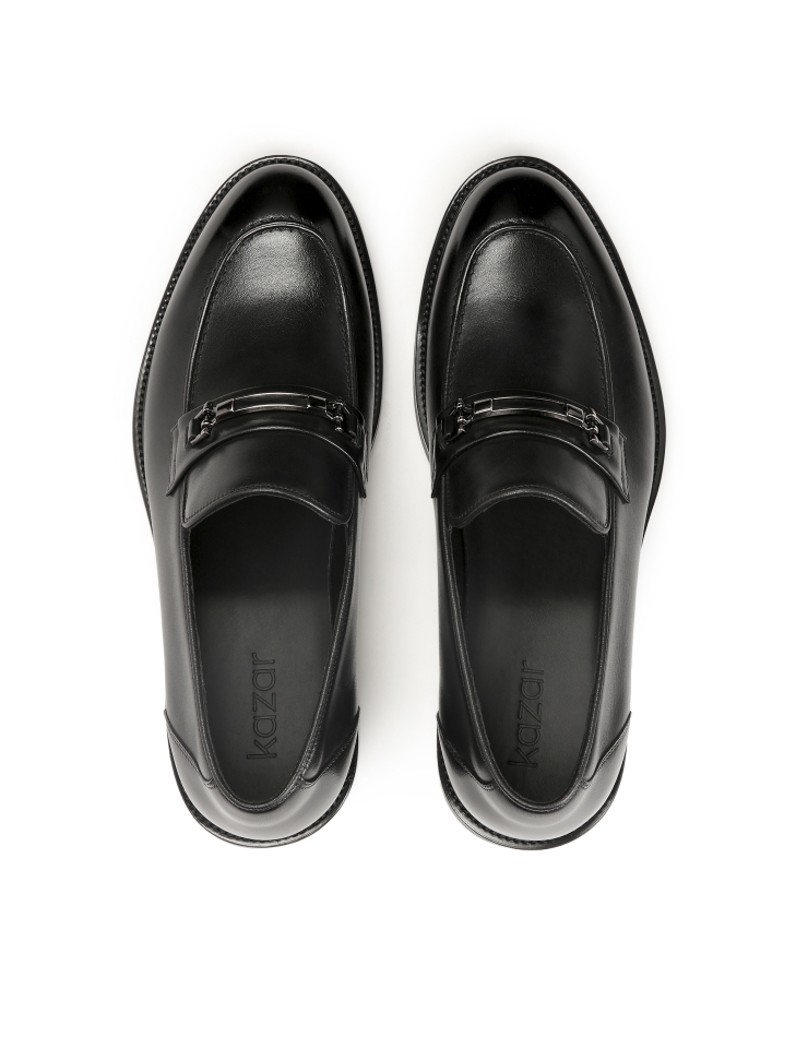 Elegant leather loafers with buckle TIMONES