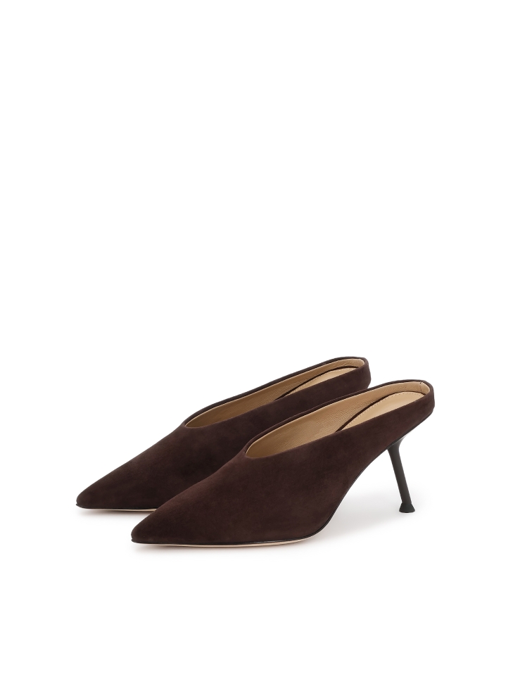 Brown mules on a bent pin  KS ELYSIE