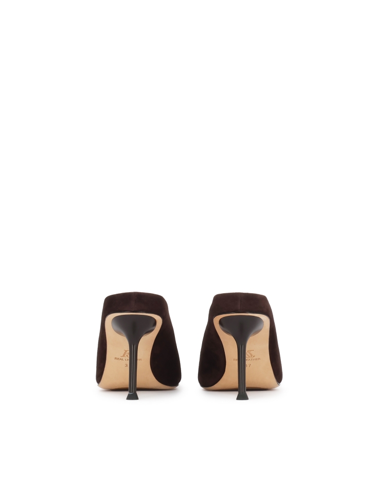 Brown mules on a bent pin  KS ELYSIE