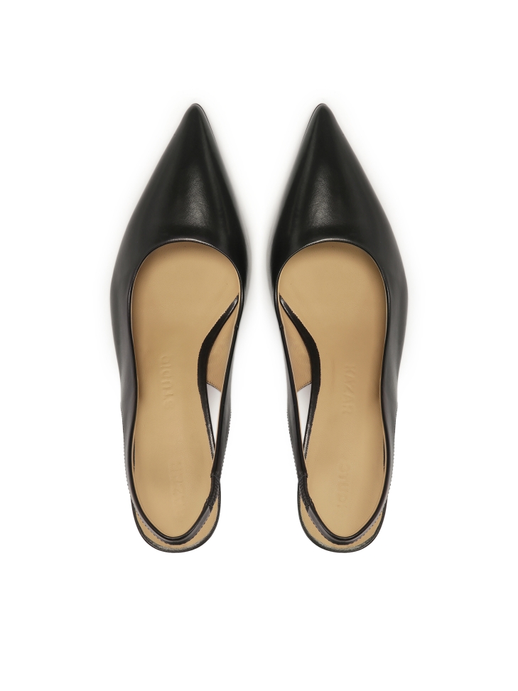 Black pumps with curved stiletto heel KS ELYSIE