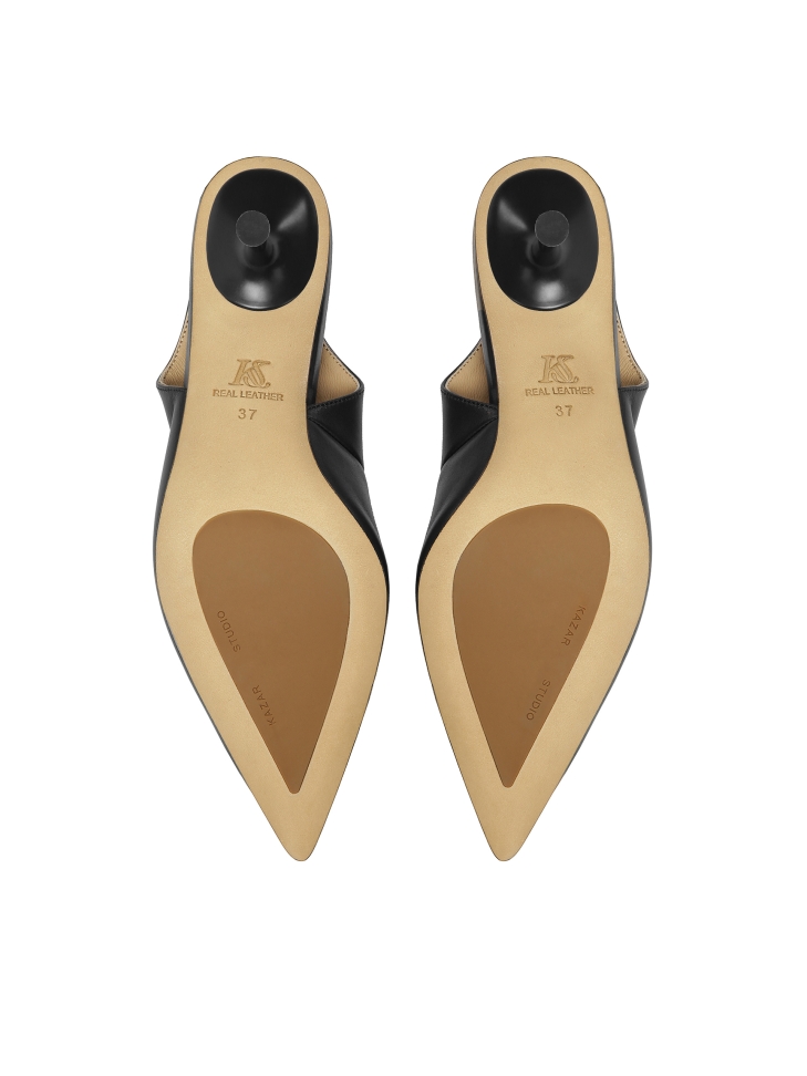 Black pumps with curved stiletto heel KS ELYSIE