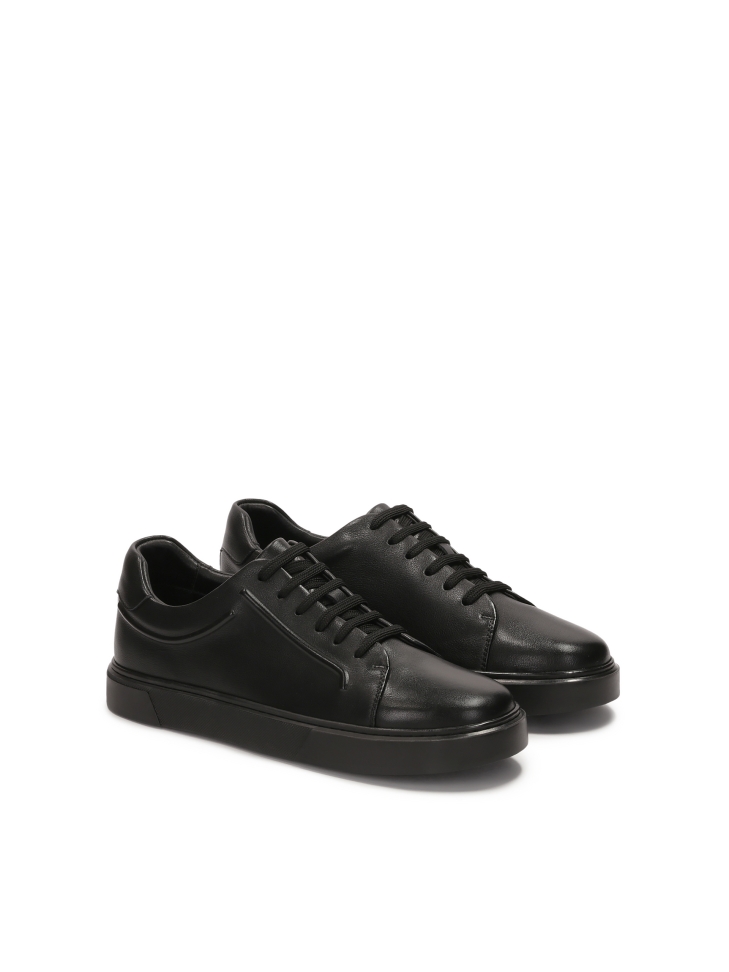 Black embossed sneakers SILVAN