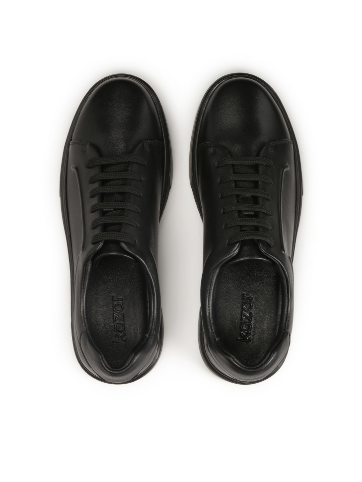 Black embossed sneakers SILVAN