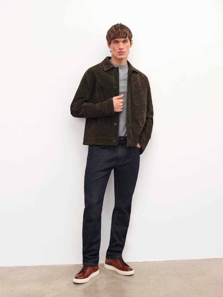 Brown high-top sneakers with binding FELIKS