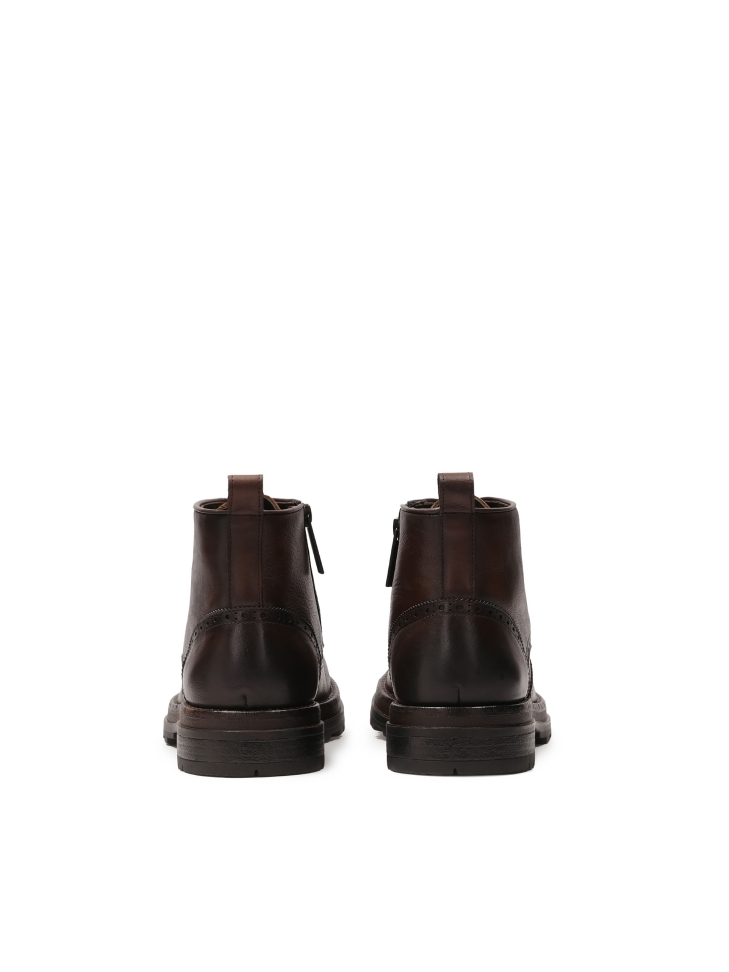 Brown leather boots with ornamentation PAVELLI