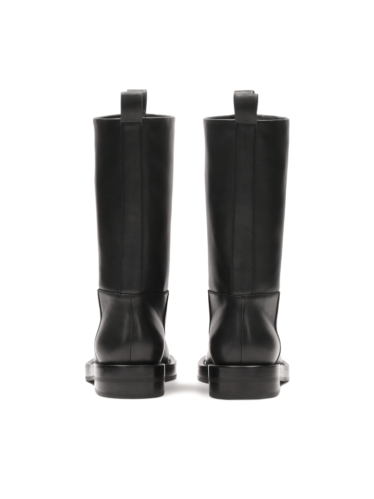 Slip-on black boots with higher upper KS LEVEN