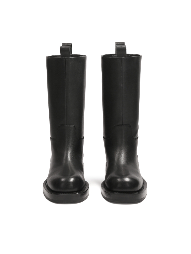 Slip-on black boots with higher upper KS LEVEN