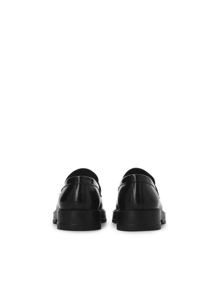 Black slip-on loafers on a higher sole KS NATANIEL