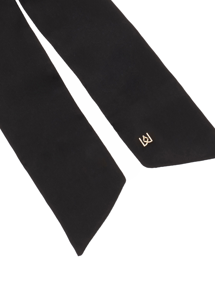 Black srunchie rubber band with ribbons MIRIELA