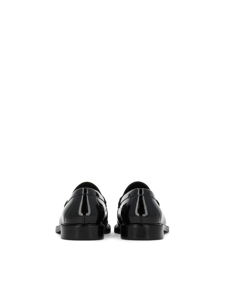 Black men's patent leather loafers KS MAACURY