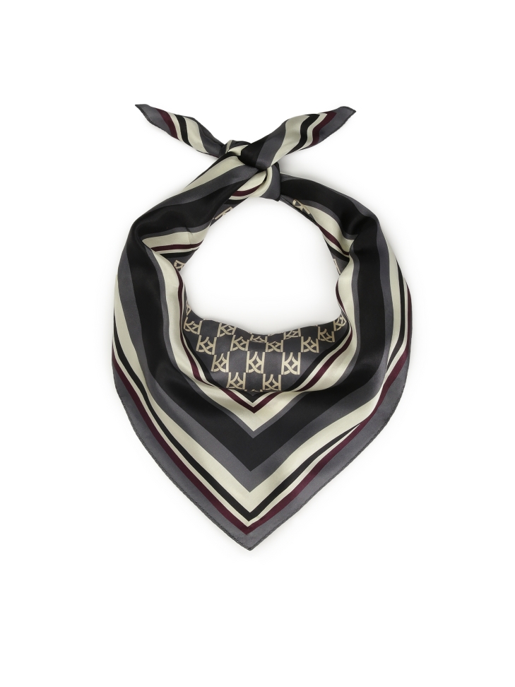 KAZAR monogrammed silk scarf CORLETA