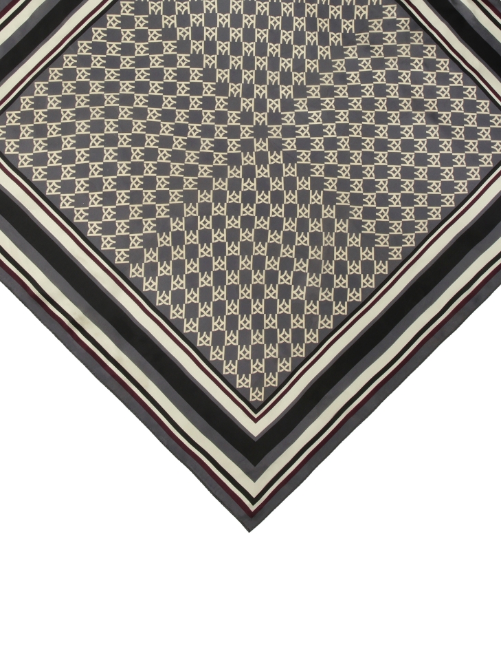 KAZAR monogrammed silk scarf CORLETA