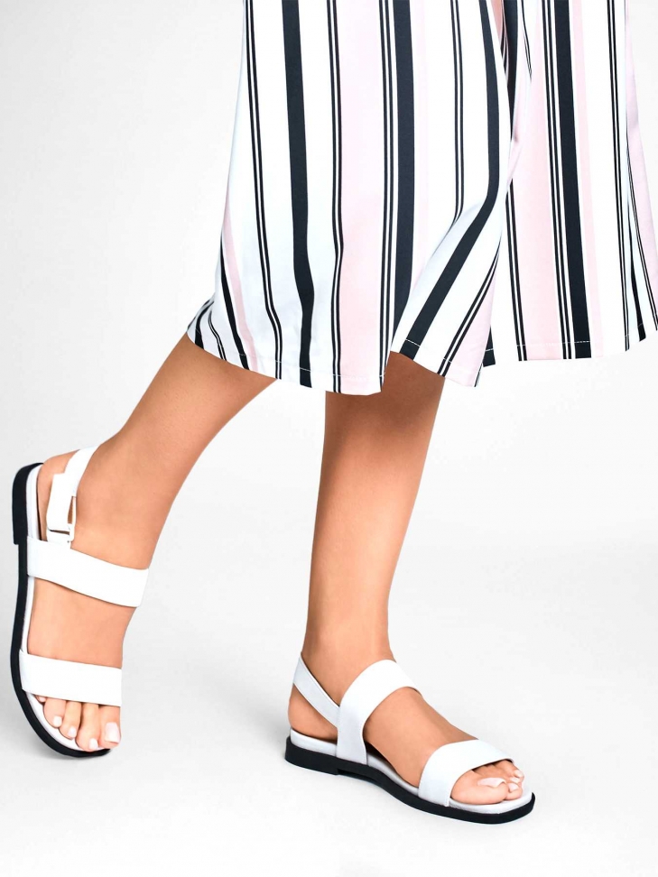Ladies' white sandals ANTEA