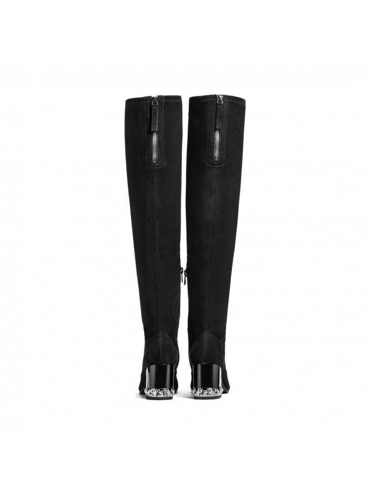 Ladies’ black thighhigh boots ENIKA