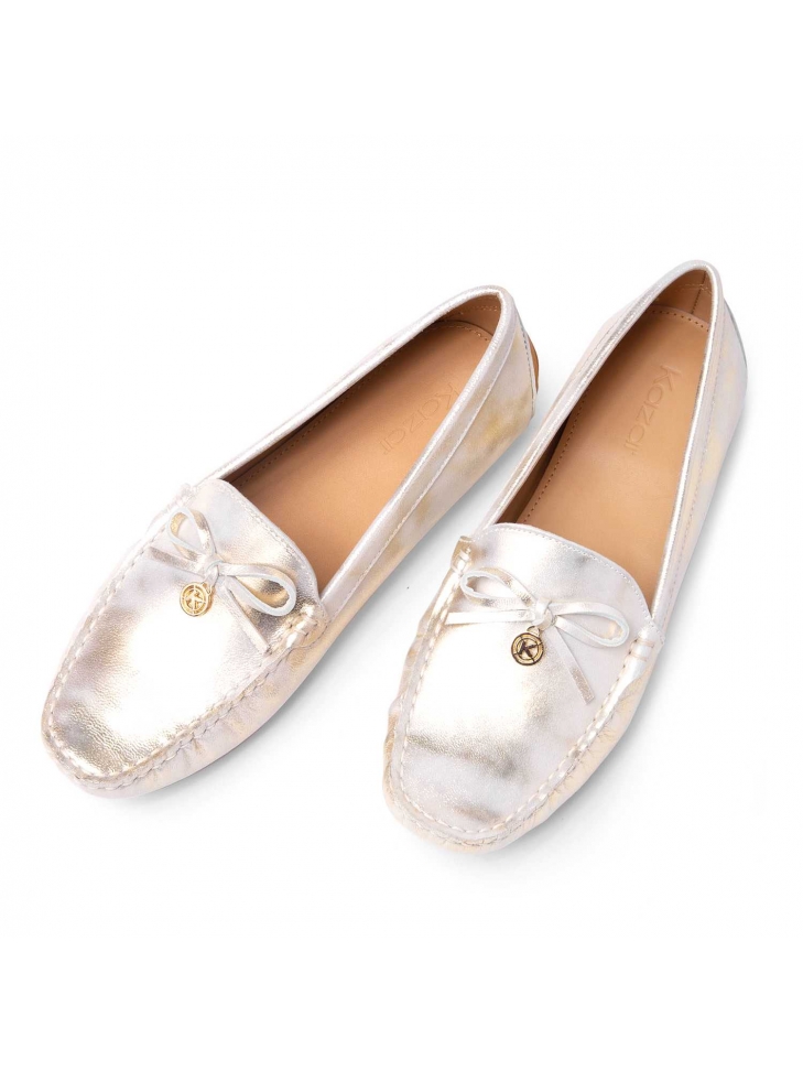Ladies' gold moccasins NORMA